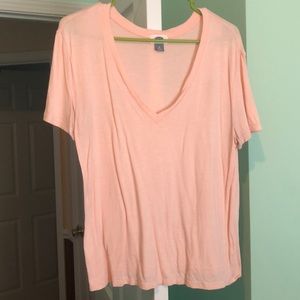Light Pink V-neck Shirt